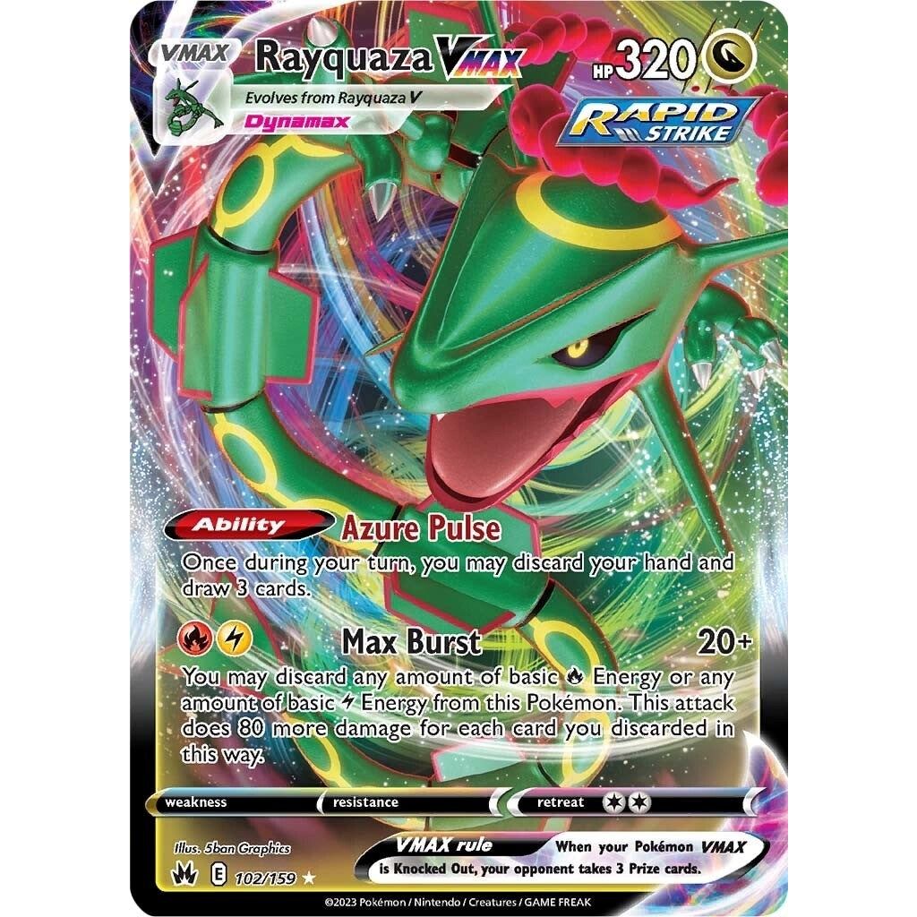 Rayquaza VMAX (102) (102/159) (CRZ) | Buy Pokemon Cards Canada | EA Collectibles Rayquaza VMAX (102) (102/159) (CRZ) | Buy Pokemon Cards Canada | EA Collectibles