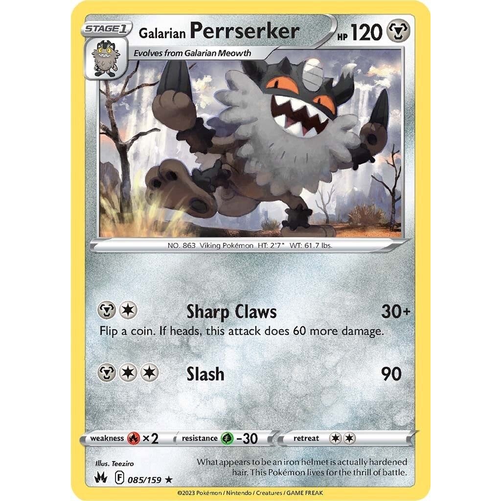 Image for Galarian Perrserker (085/159) (CRZ) - Pokemon