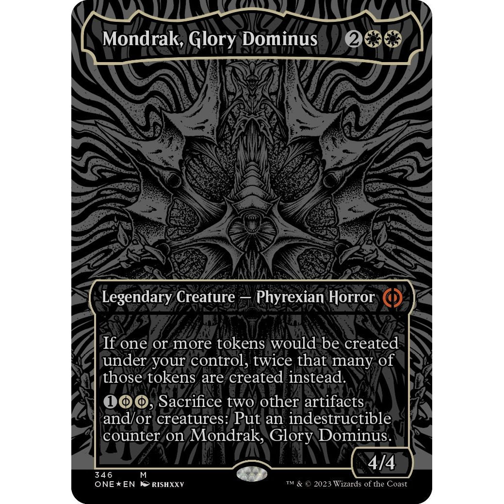 Image for Mondrak, Glory Dominus (Oil Slick Raised Foil) (346) (ONE) - Magic: The Gathering