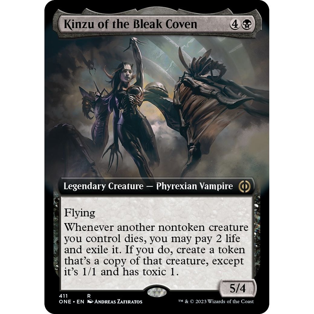 Image for Kinzu of the Bleak Coven (Extended Art) (411) (ONE) - Magic: The Gathering
