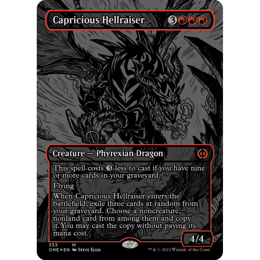 Image for Capricious Hellraiser (Oil Slick Raised Foil) (353) (ONE) - Magic: The Gathering