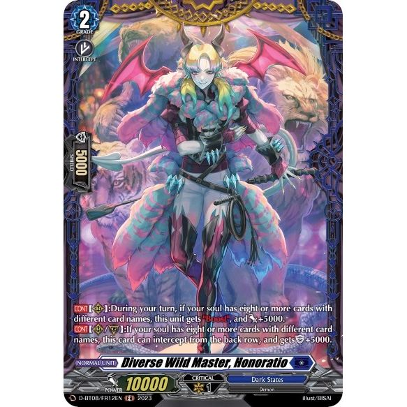 Image for Diverse Wild Master, Honoratio (FR) (D-BT08/FR12EN) (D-BT08) - Cardfight Vanguard