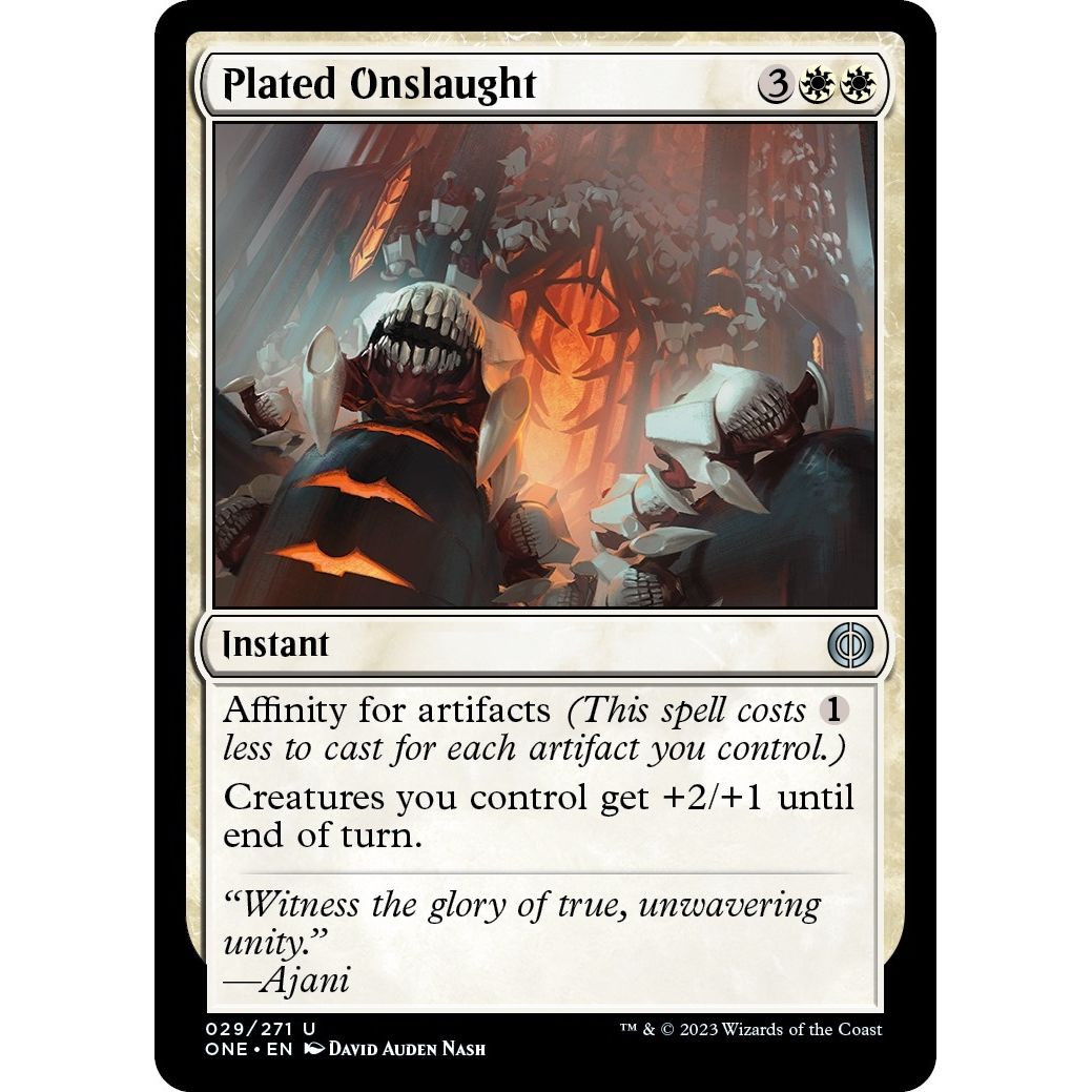 Image for Plated Onslaught (29) (ONE) - Magic: The Gathering
