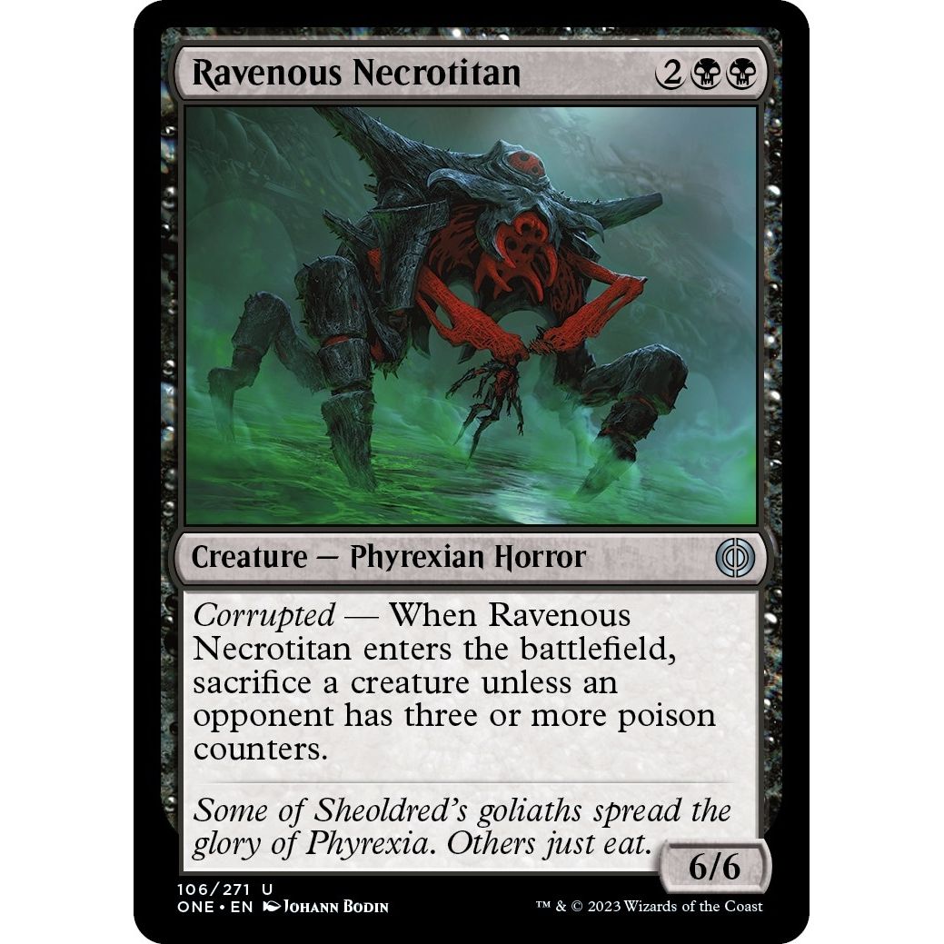 Image for Ravenous Necrotitan (106) (ONE) - Magic: The Gathering