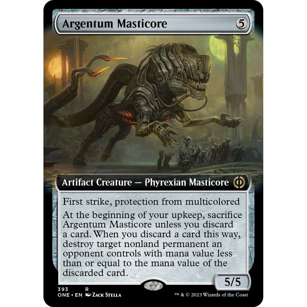 Image for Argentum Masticore (Extended Art) (393) (ONE) - Magic: The Gathering