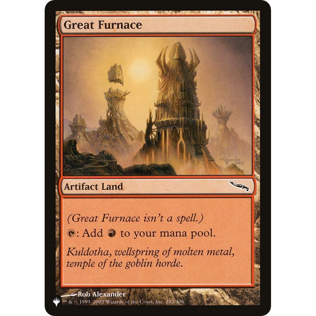 Image for Great Furnace (MRD) (282/306) (LIST) - Magic: The Gathering
