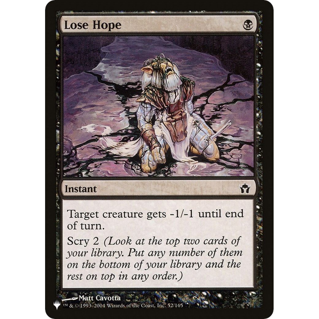 Image for Lose Hope (52/165) (LIST) - Magic: The Gathering