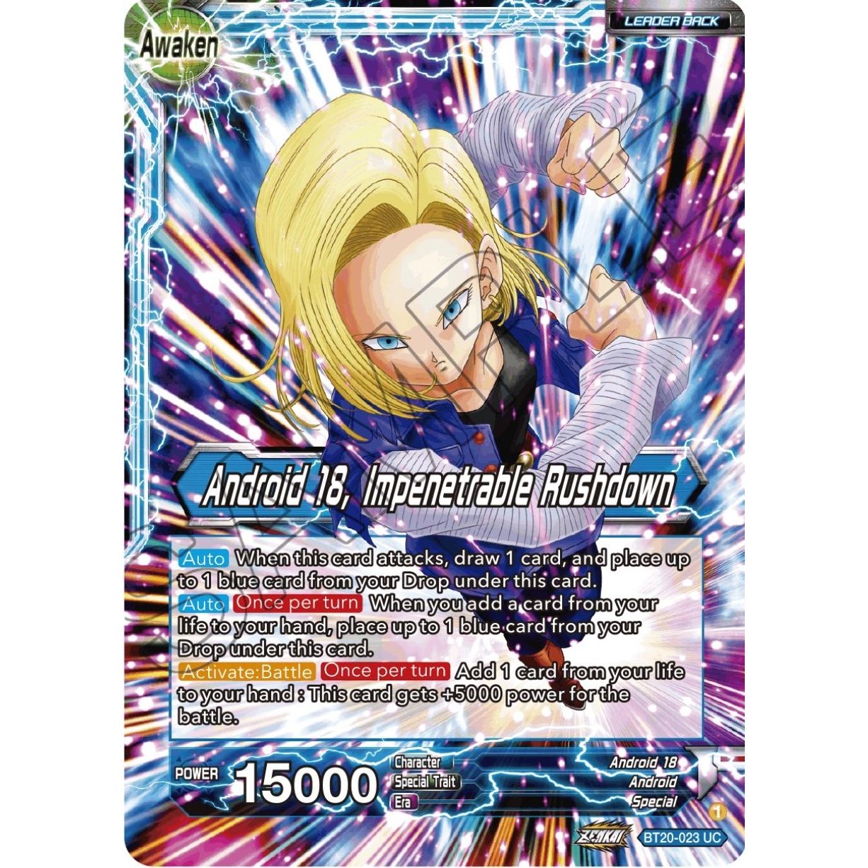 Image for Android 18 // Android 18, Impenetrable Rushdown (BT20-023) (DBS-B20) - Dragon Ball Super: Masters