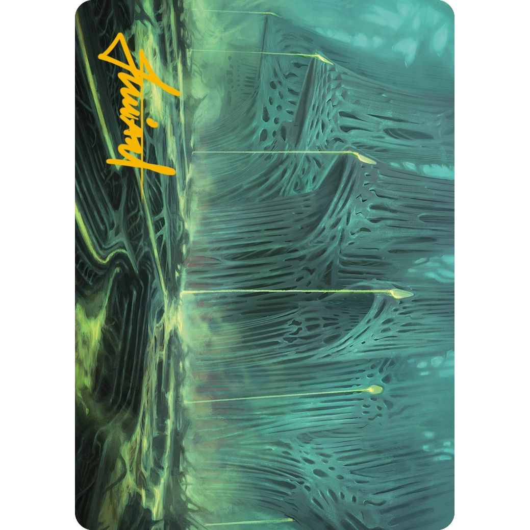 Image for Swamp Art Card (Gold-Stamped Signature) (63) (ASONE) - Magic: The Gathering