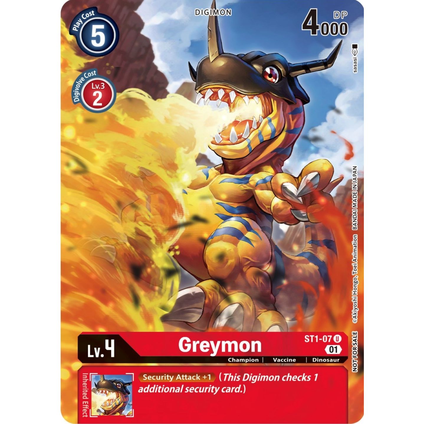 Image for Greymon - ST1-07 (Dimensional Phase Pre-Release) (ST1-07 U) (ST-1) - Digimon Card Game