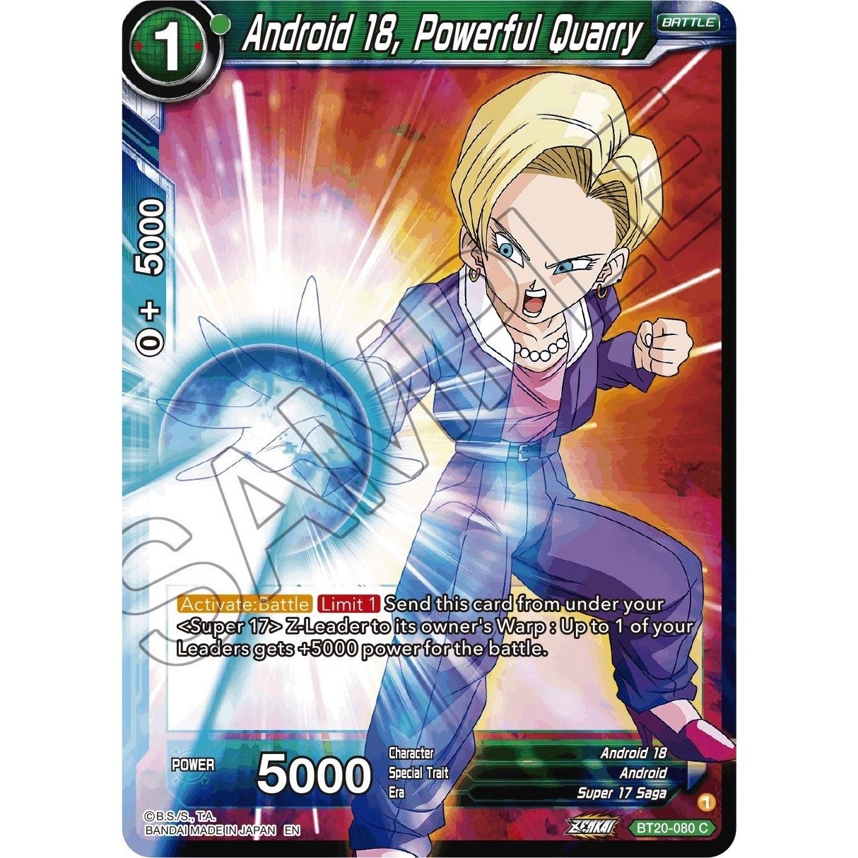 Image for Android 18, Powerful Quarry (BT20-080) (DBS-B20) - Dragon Ball Super: Masters