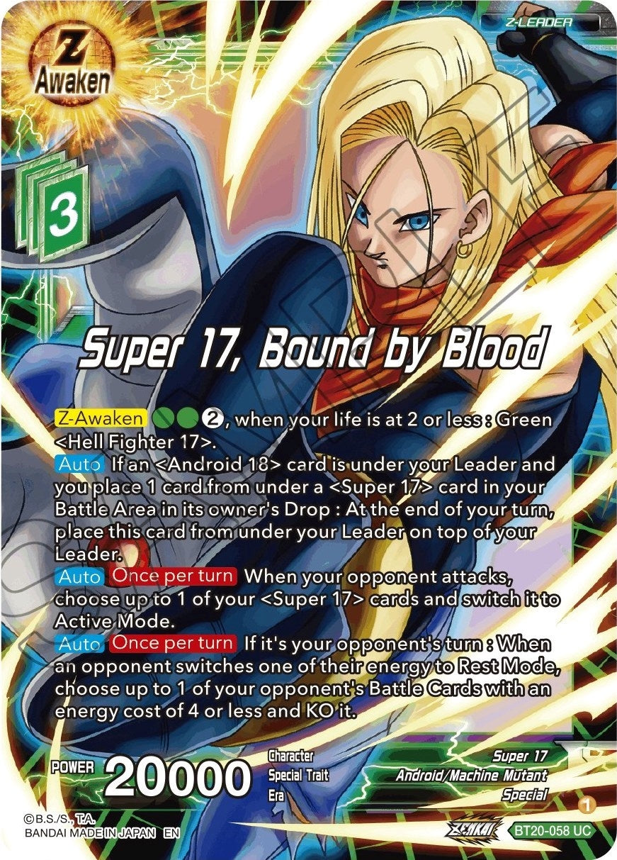 Image for Super 17, Bound by Blood (BT20-058) (DBS-B20) - Dragon Ball Super: Masters