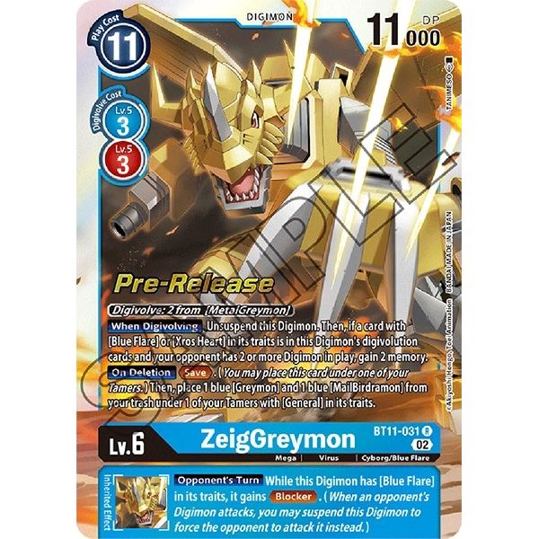 Image for ZeigGreymon (BT11-031 R) (BT11_PR) - Digimon Card Game