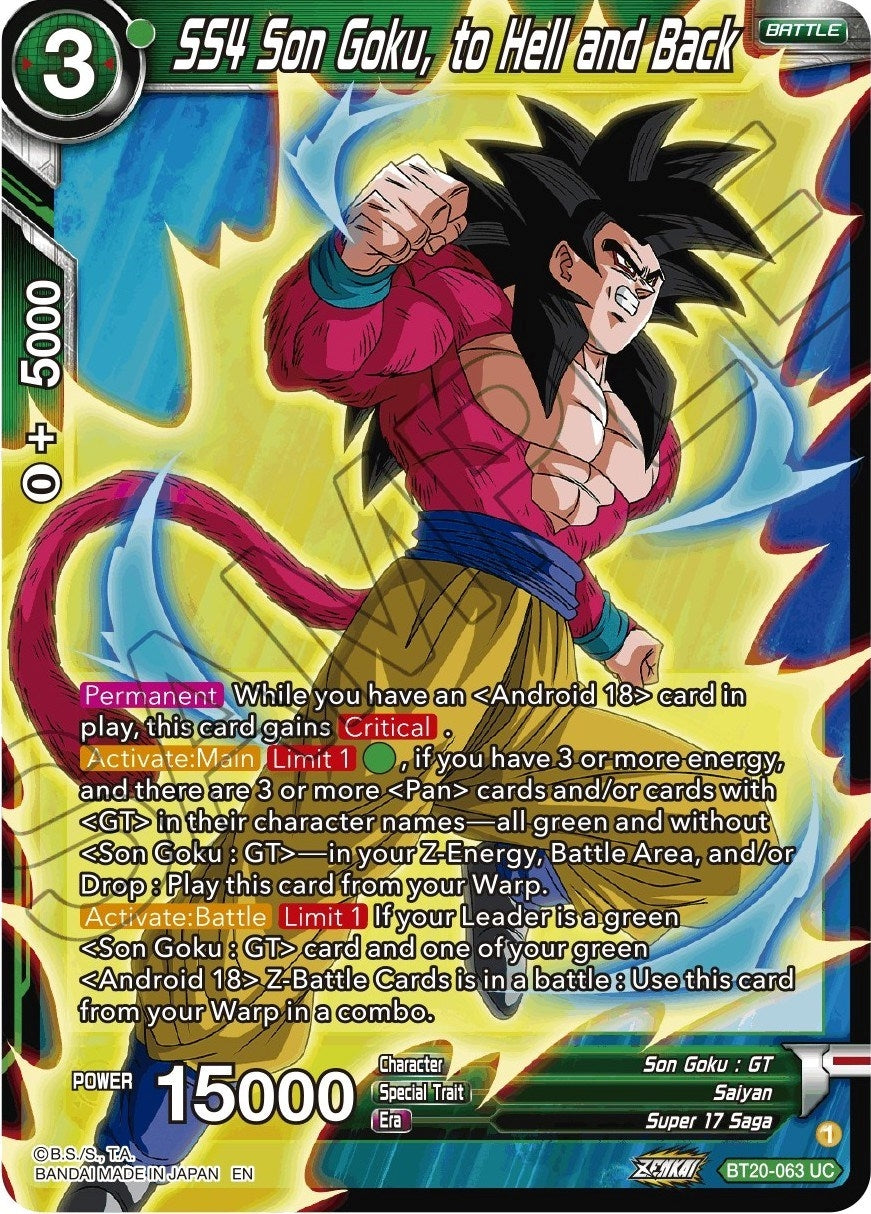 Image for SS4 Son Goku, to Hell and Back (BT20-063) (DBS-B20) - Dragon Ball Super: Masters
