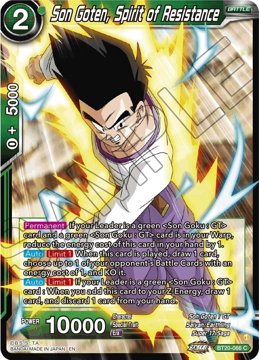 Image for Son Goten, Spirit of Resistance (BT20-066) (DBS-B20) - Dragon Ball Super: Masters