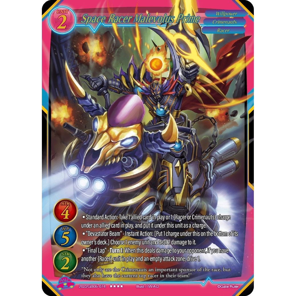 Image for Space Racer Malevolus Prime (2022GB05-074) - Gate Ruler