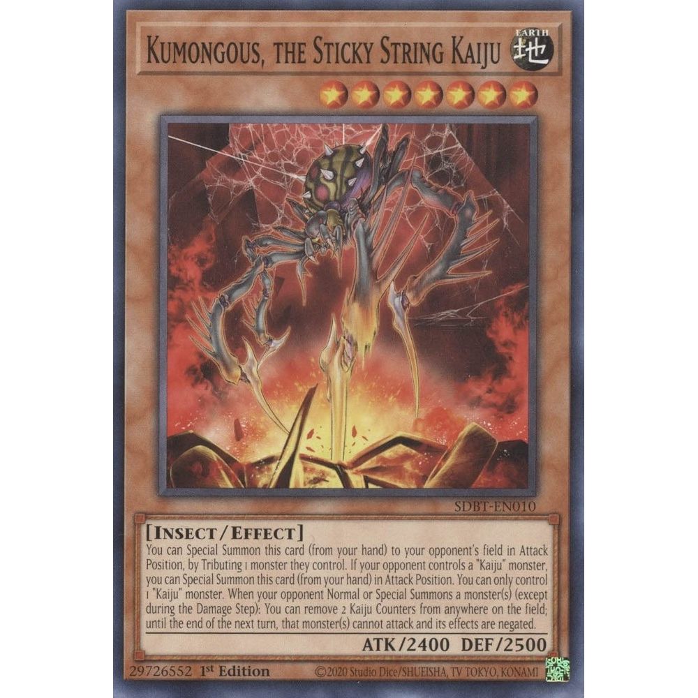 Image for Kumongous, the Sticky String Kaiju (SDBT-EN010) (SDBT) - YuGiOh