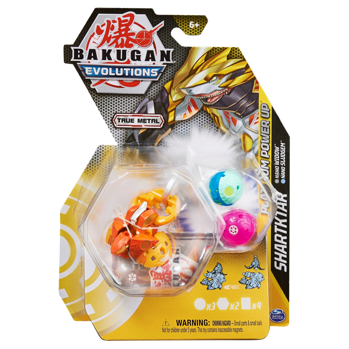 Image for Bakugan Platinum Power Up Pack - Aurelus Platinum Power Up Sharktar - Bakugan TCG