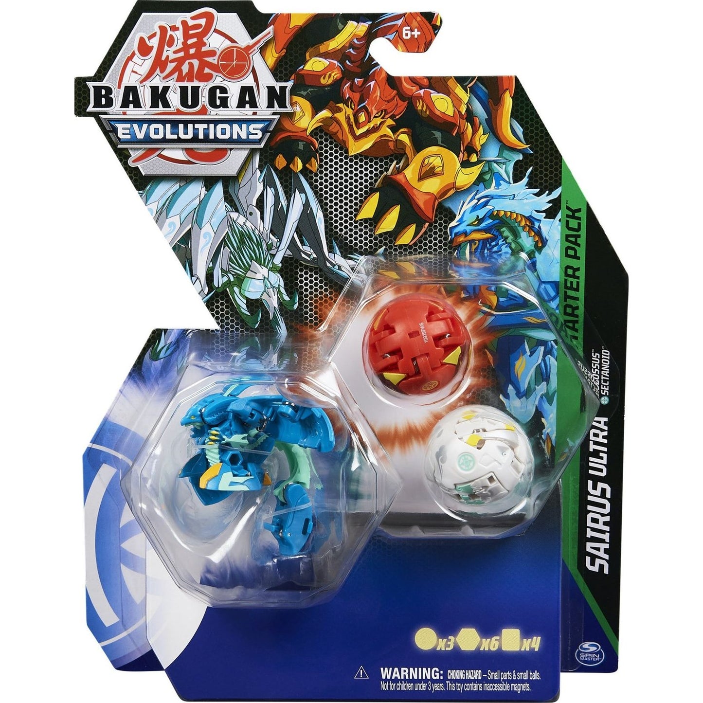 Image for Bakugan Starter 3-Pack - Aquos Sairus Ultra - Bakugan TCG