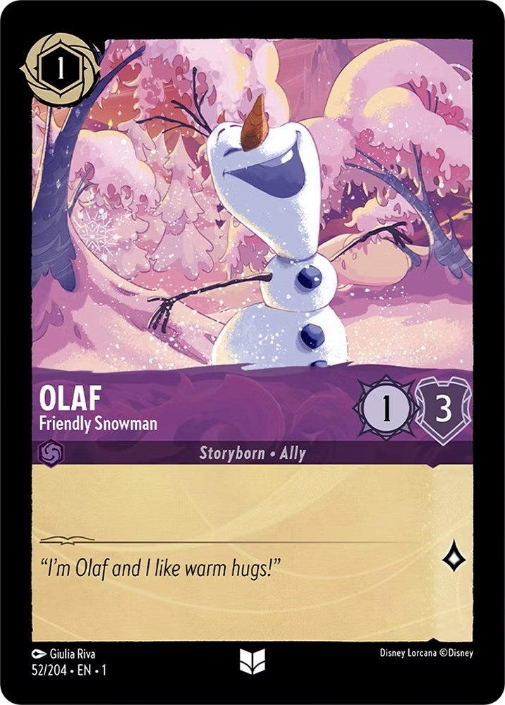 Image for Olaf - Friendly Snowman (52/204) (1) - Disney Lorcana