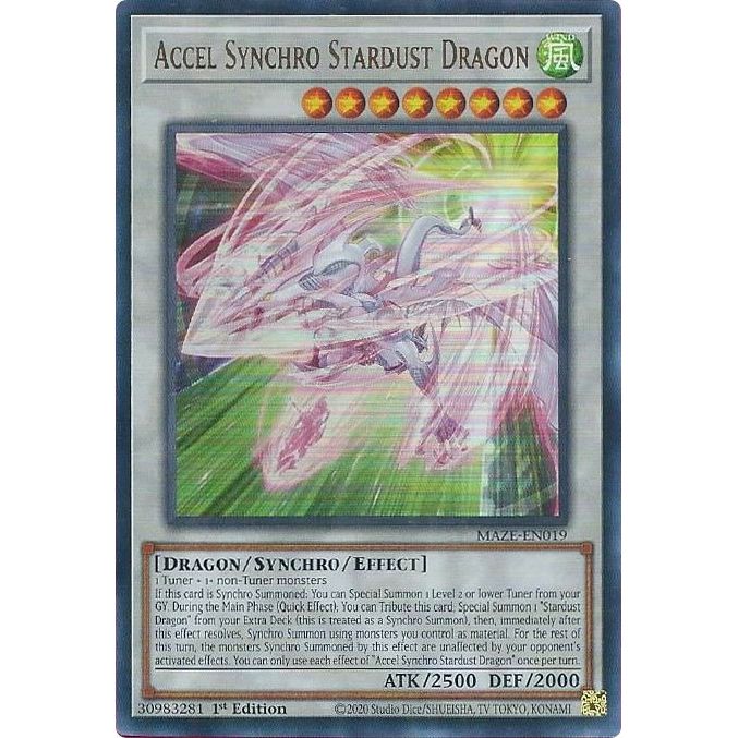 Image for Accel Synchro Stardust Dragon (MAZE-EN019) (MAZE) - YuGiOh