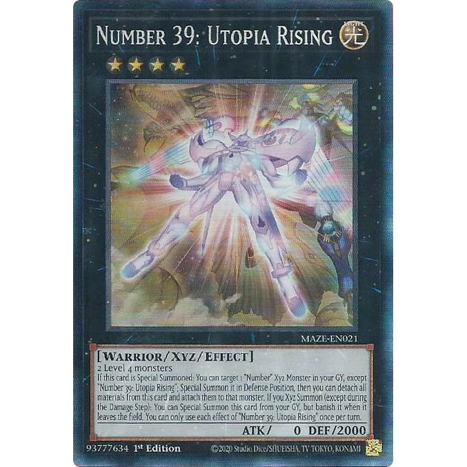 Image for Number 39: Utopia Rising (CR) (MAZE-EN021) (MAZE) - YuGiOh