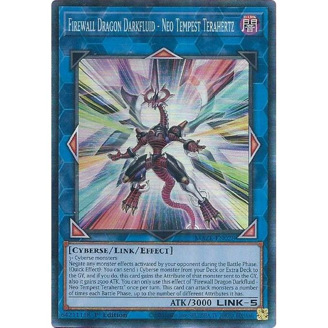 Image for Firewall Dragon Darkfluid - Neo Tempest Terahertz (CR) (MAZE-EN028) (MAZE) - YuGiOh