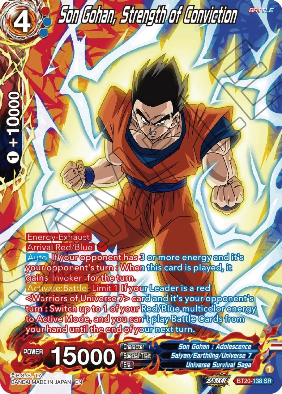 Image for Son Gohan, Strength of Conviction (Silver Foil) (BT20-138) (DBS-B20) - Dragon Ball Super: Masters