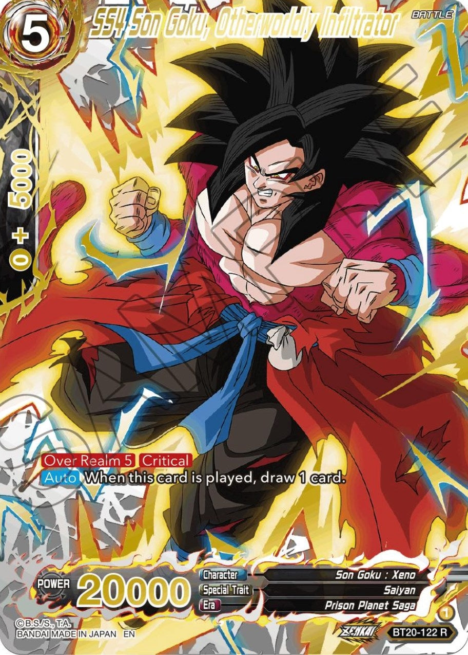 Image for SS4 Son Goku, Otherworldly Infiltrator (Gold-Stamped) (BT20-122) (DBS-B20) - Dragon Ball Super: Masters