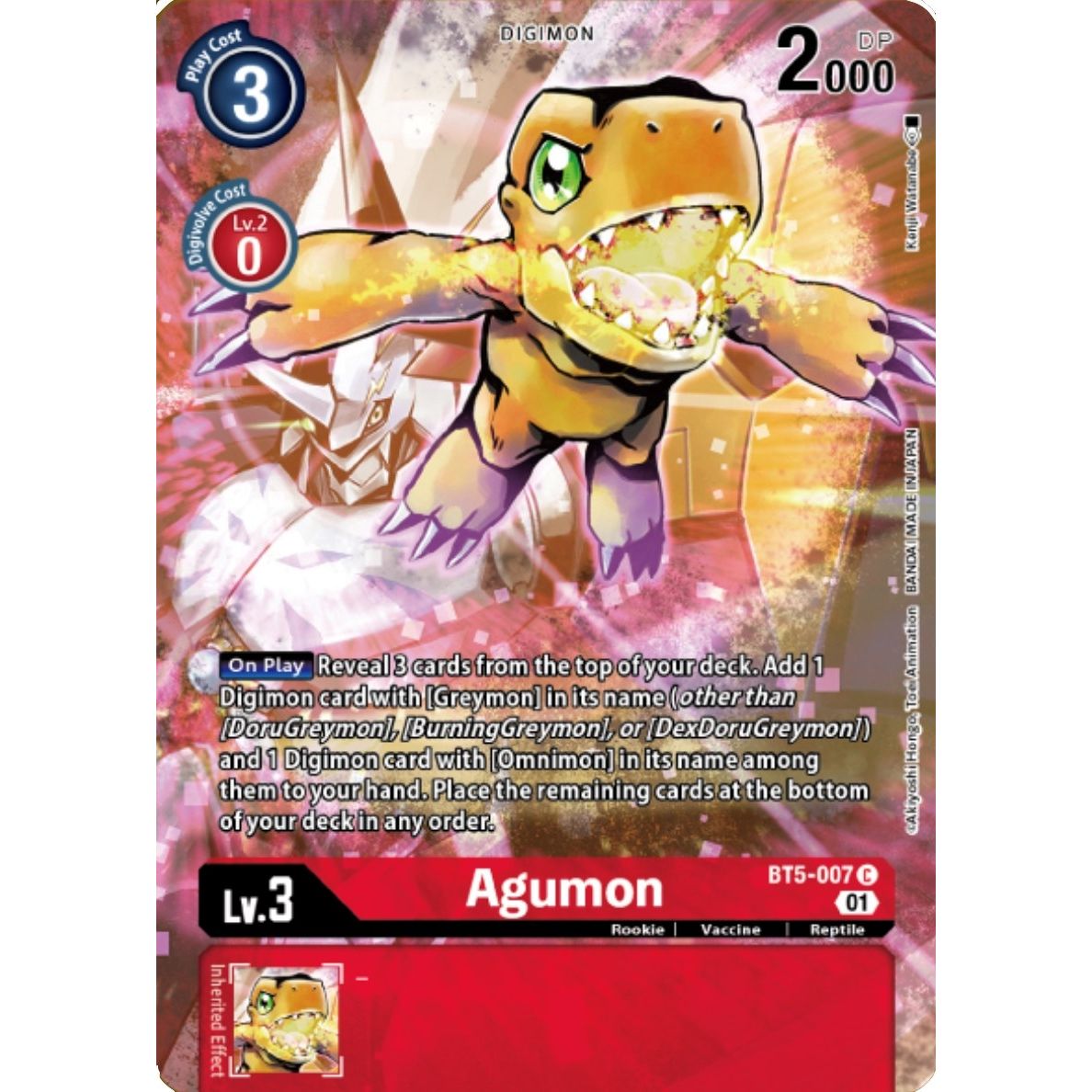 Image for Agumon - BT5-007 (Digimon Royal Knights Card Set) (BT5-007 C) (BT05) - Digimon Card Game