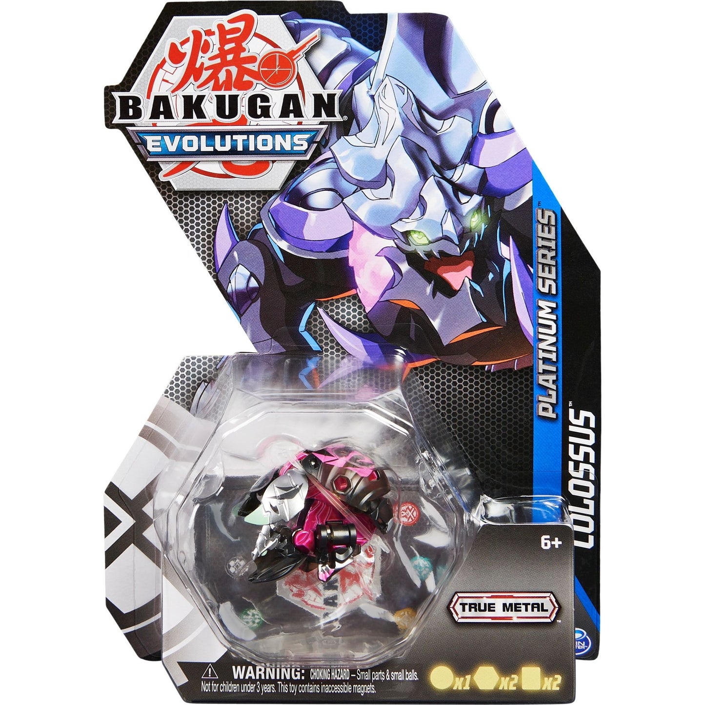 Image for Platinum Series Bakugan Single Pack - Darkus Platinum Colossus - Bakugan TCG