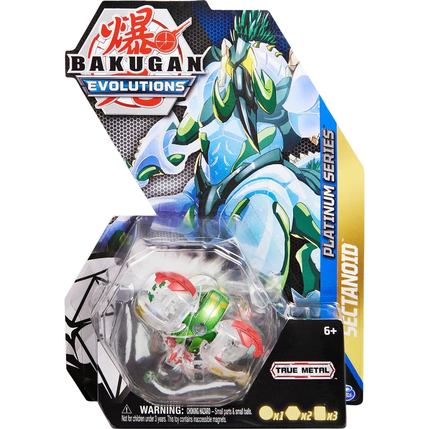 Image for Platinum Series Bakugan Single Pack - Diamond Ventus Platinum Sectanoid - Bakugan TCG