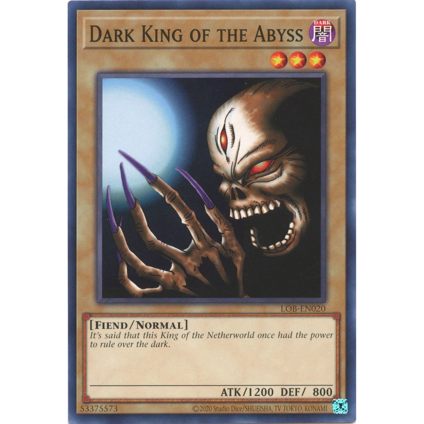 Image for Dark King of the Abyss (LOB-EN020) (LOB-EN) - YuGiOh