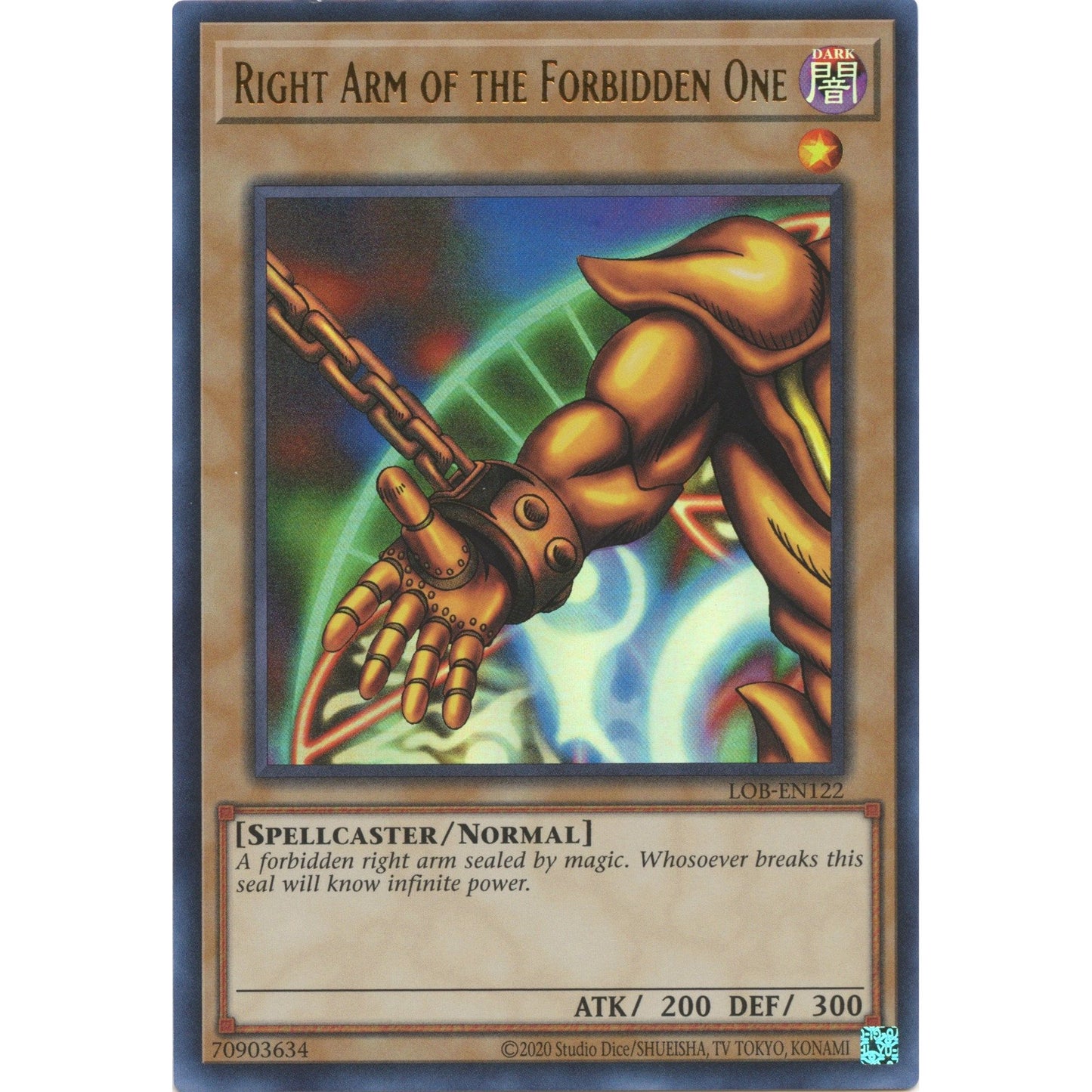 Image for Right Arm of the Forbidden One (LOB-EN122) (LOB-EN) - YuGiOh