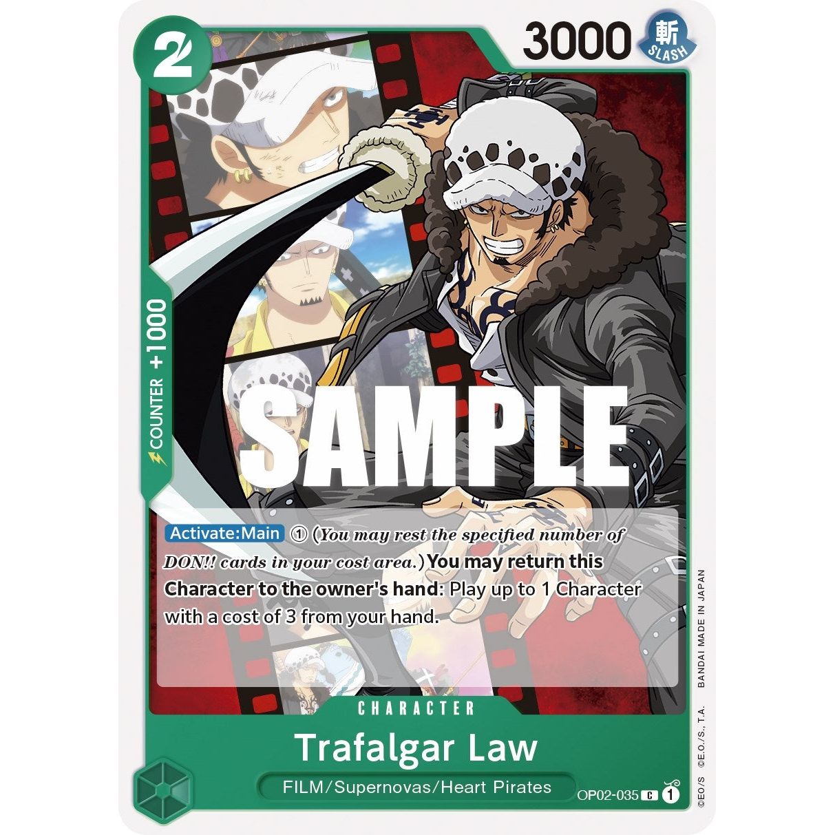 Image for Trafalgar Law (OP02-035) (OP02) - One Piece Card Game