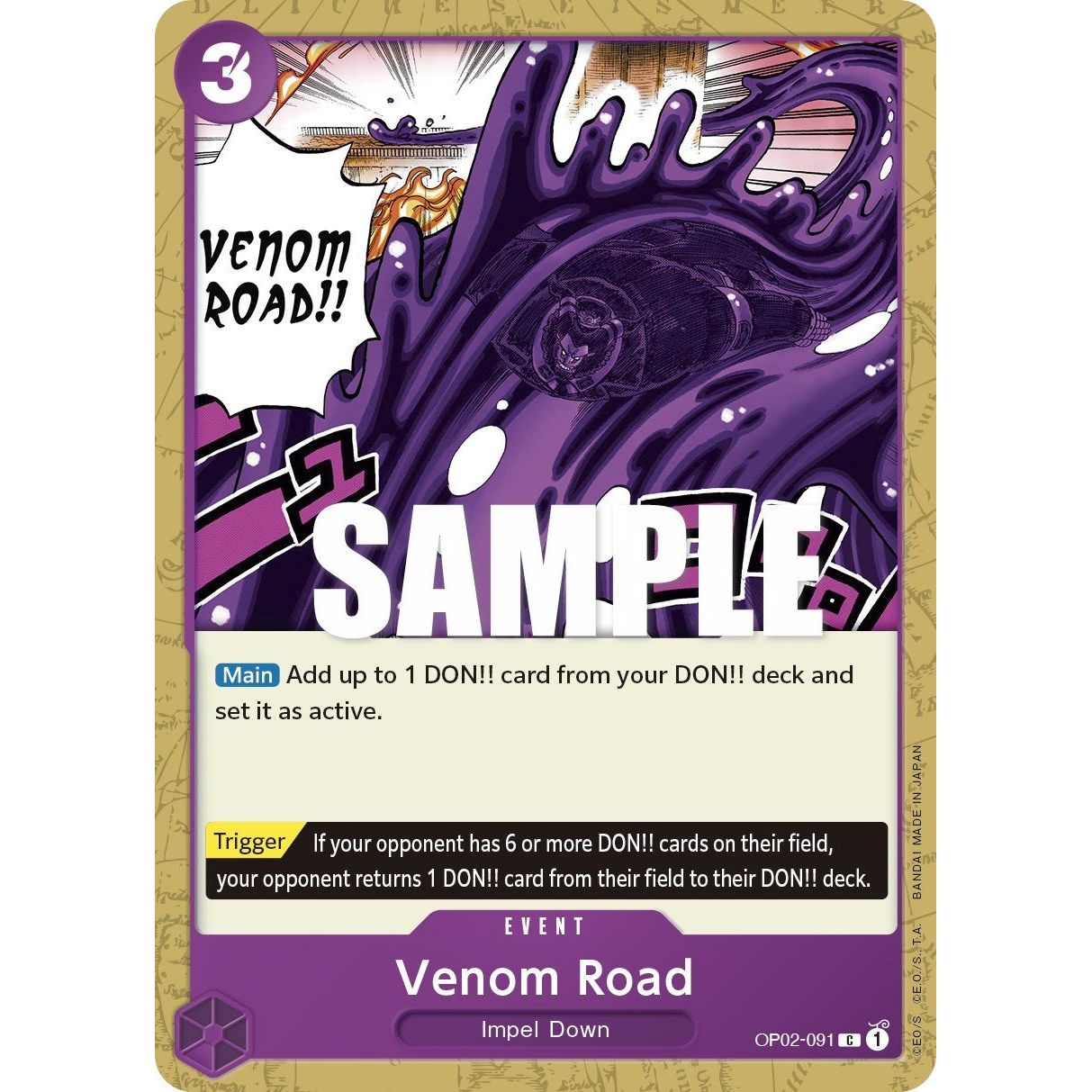 Image for Venom Road (OP02-091) (OP02) - One Piece Card Game
