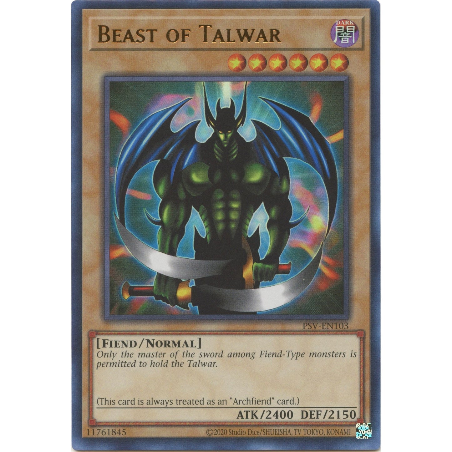Image for Beast of Talwar (PSV-EN103) (PSV-EN) - YuGiOh