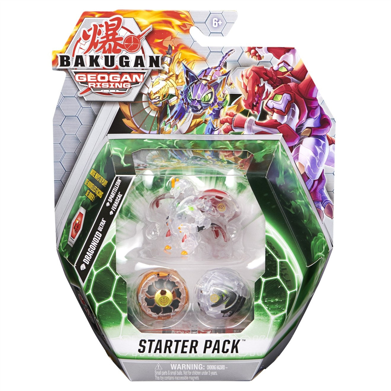 Image for Bakugan Starter 3-Pack - Pyrus Diamond Dragonoid Ultra - Bakugan TCG