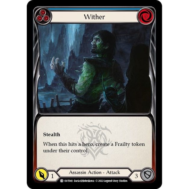 Image for Wither (Blue) (OUT041) (OUT) - Flesh and Blood TCG