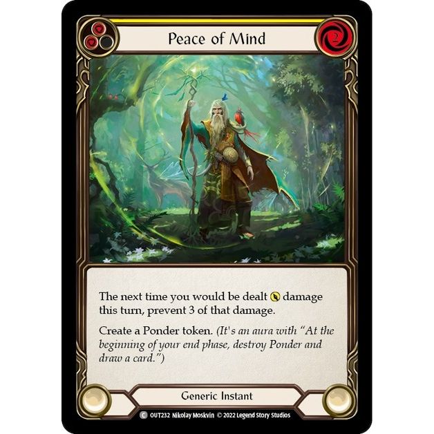 Image for Peace of Mind (Yellow) (OUT232) (OUT) - Flesh and Blood TCG
