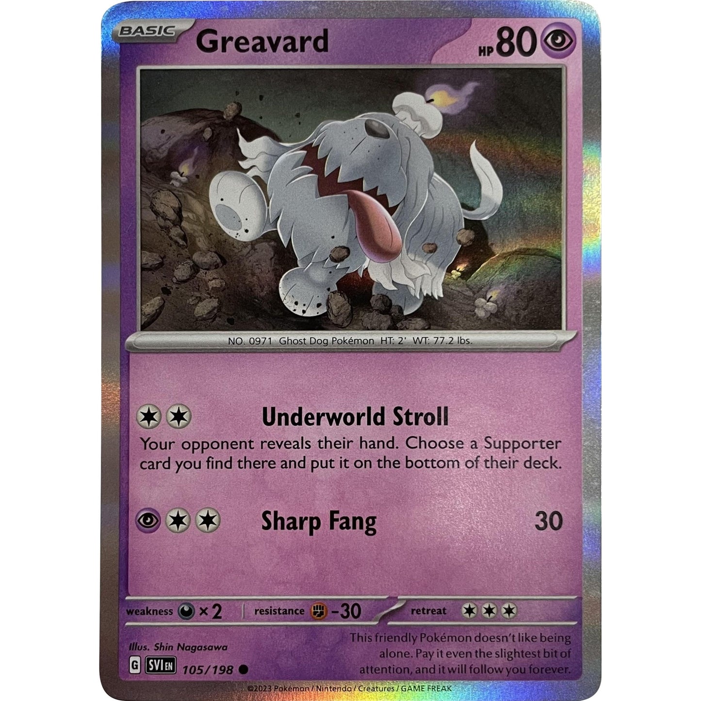 Image for Greavard - 105/198 (Mirage Holo) (105/198) (MCAP) - Pokemon