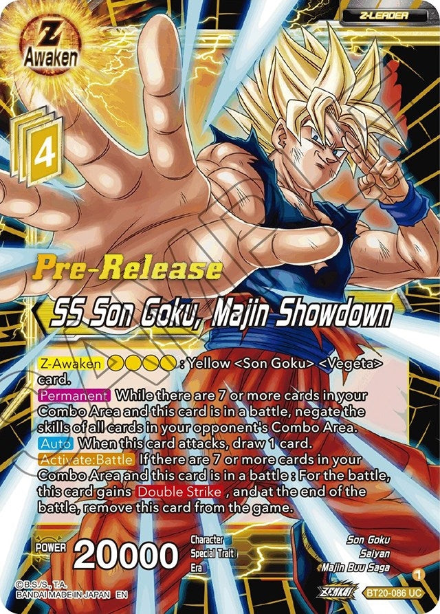 Image for SS Son Goku, Majin Showdown (BT20-086) (DBS-B20PRE) - Dragon Ball Super: Masters
