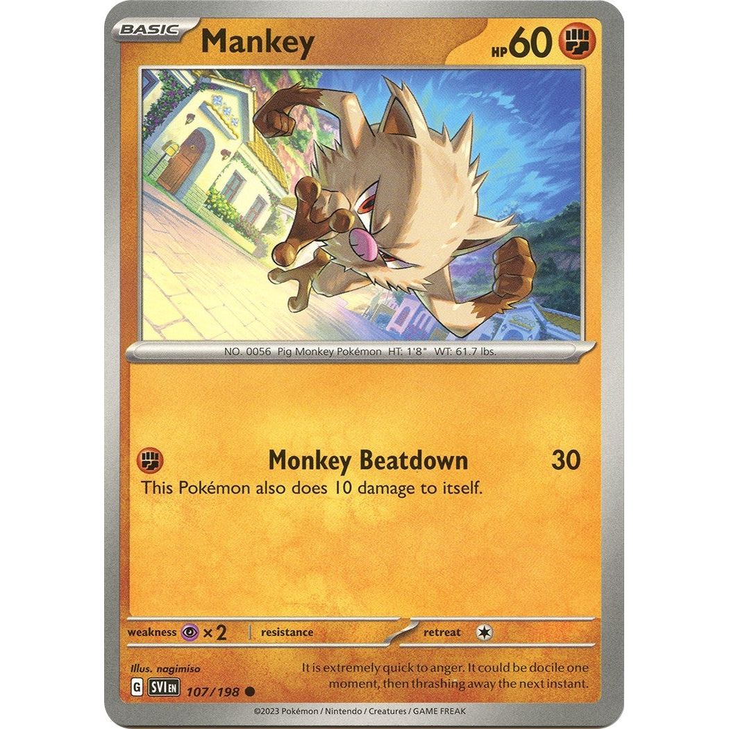 Image for Mankey (107/198) (SVI) - Pokemon