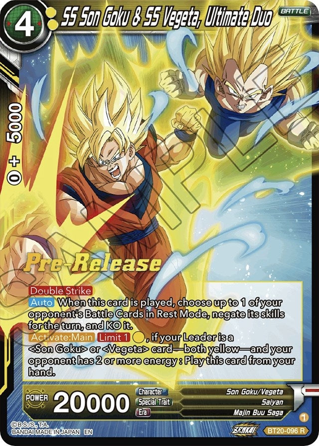 Image for SS Son Goku & SS Vegeta, Ultimate Duo (BT20-096) (DBS-B20PRE) - Dragon Ball Super: Masters
