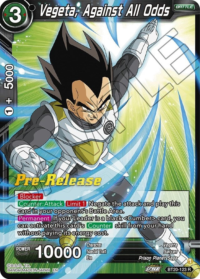 Image for Vegeta, Against All Odds (BT20-123) (DBS-B20PRE) - Dragon Ball Super: Masters