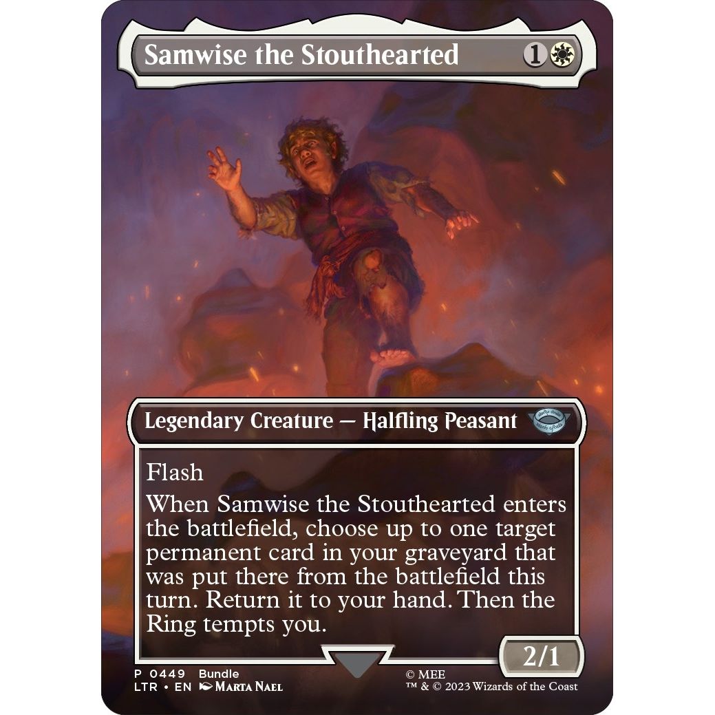 Image for Samwise the Stouthearted (Borderless) (LTR Bundle) (449) (UMP) - Magic: The Gathering