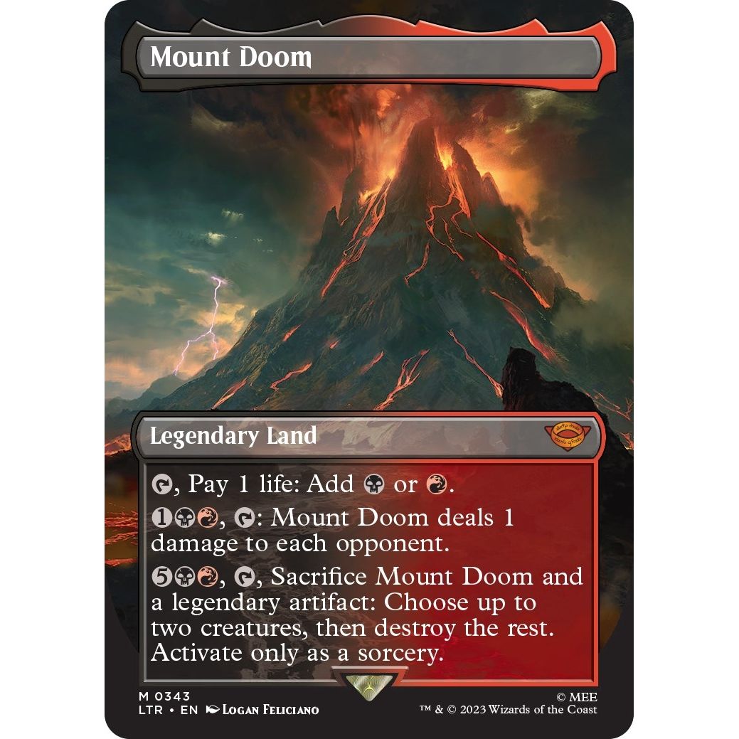 Image for Mount Doom (Borderless) (343) (LTR) - Magic: The Gathering