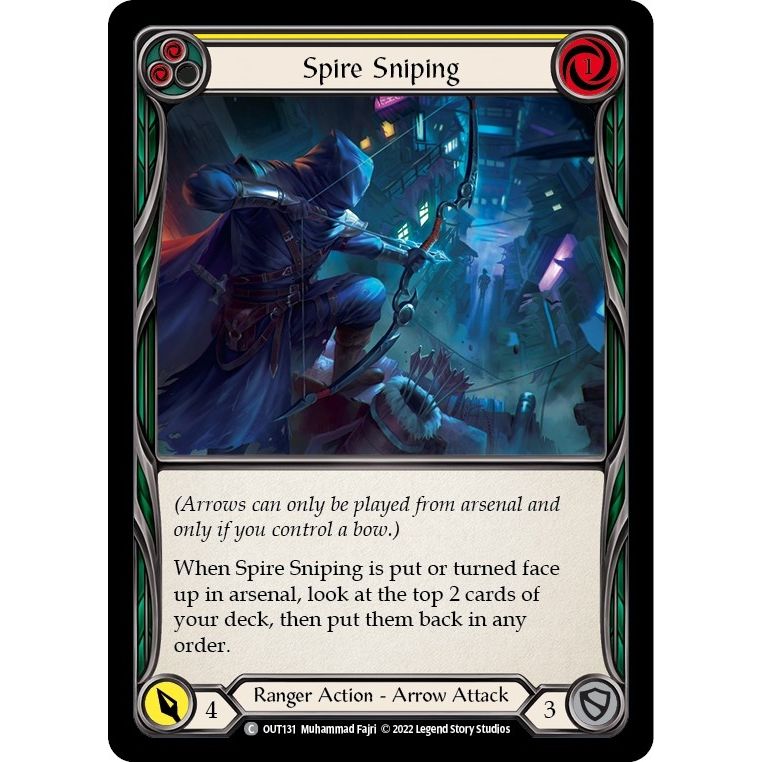 Image for Spire Sniping (Yellow) (OUT131) (OUT) - Flesh and Blood TCG