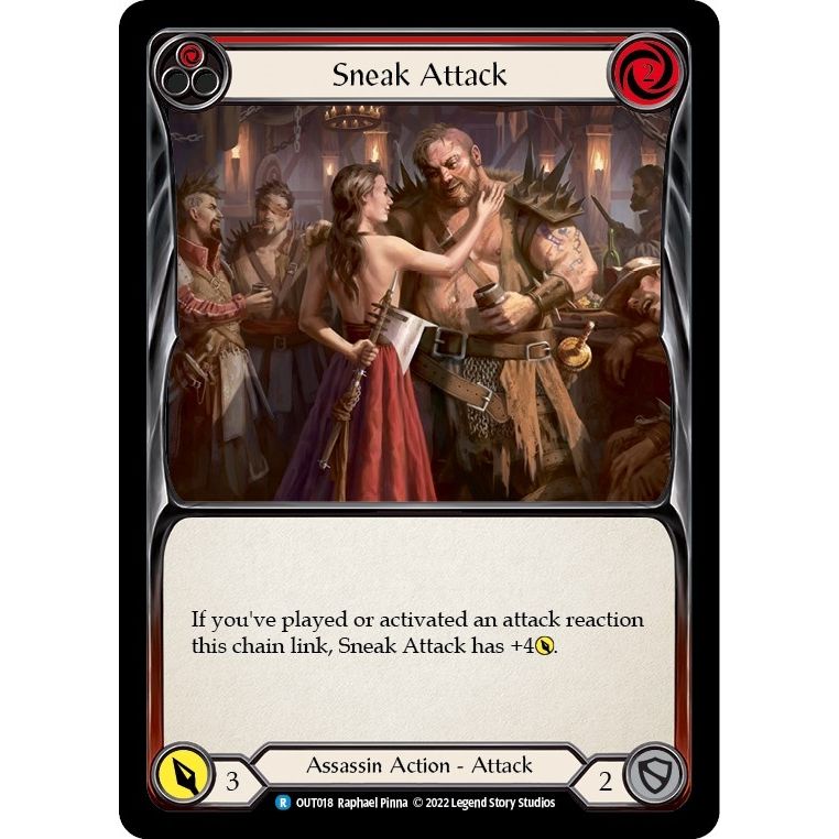 Image for Sneak Attack (Red) (OUT018) (OUT) - Flesh and Blood TCG