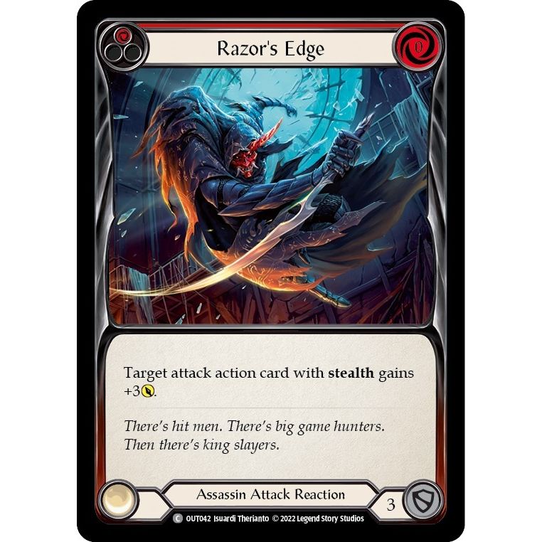 Image for Razor's Edge (Red) (OUT042) (OUT) - Flesh and Blood TCG